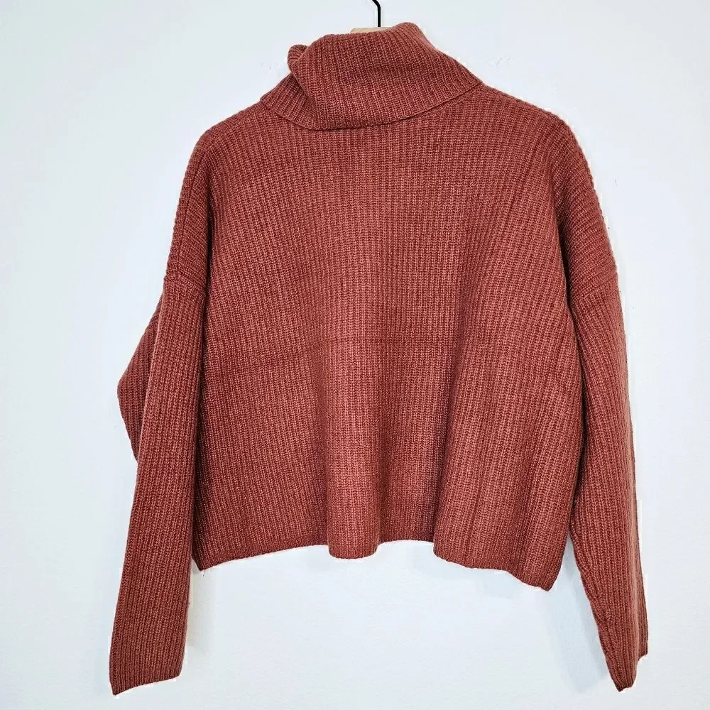 New! Madewell Cashmere Wool Soft Knit Oversized Turtleneck Cozy Sweater